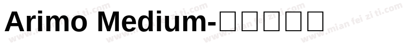Arimo Medium字体转换